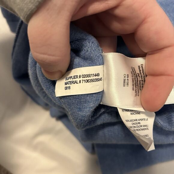 Polo Ralph Lauren Quarter Zip Pullover Light Blue 100% Cotton - Mens XL - Picture 13 of 13